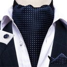 Men's Silk Cravat Set with Cufflinks and Pocket Square