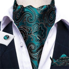 Men's Silk Cravat Set with Cufflinks and Pocket Square