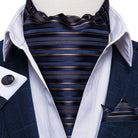 Men's Silk Cravat Set with Cufflinks and Pocket Square