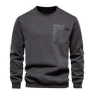 Dark Grey Casual Men's Pocket Jumper