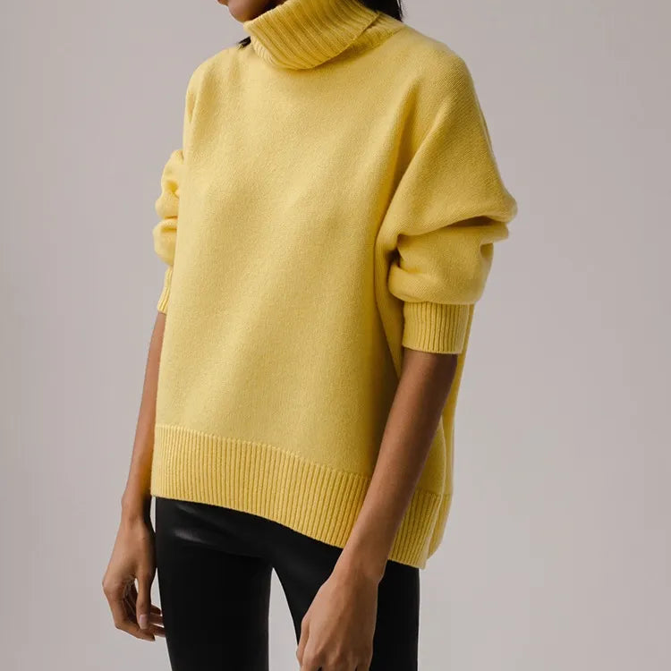 Thick Oversize Polo Neck Women's Jumper
