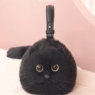 Plush Black Cat Women's Handbag (Medium)