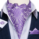 Men's Silk Cravat Set with Cufflinks and Pocket Square