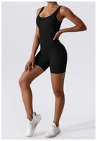 Women's Seamless Fitness Playsuit - Black 2